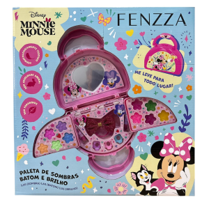 PALETA DE SOMBRAS, BATOM E BRILHO DISNEY MINNIE FENZZA