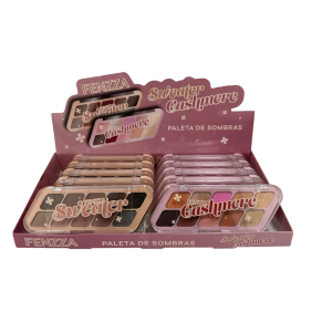 PALETA DE SOMBRAS SWEATER CASHMERE FENZZA CX 12 PÇS