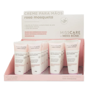 CREME PARA MAOS ROSA MOSQUETA MISS ROSE CX 24 PÇS