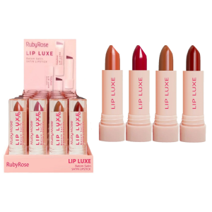 BATOM SATIM LIP LUXE RUBY ROSE CX 24 PÇS