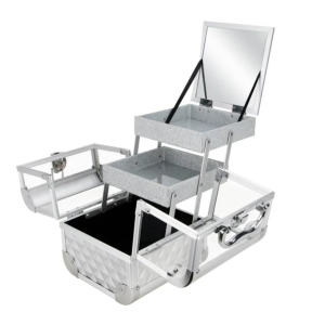 MALETA ALUMINIO E ACRILICO PARA MAQUIAGEM