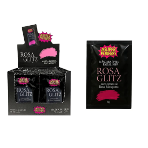 MASCARA FACIAL PEEL OFF ROSA GLITZ SUPER PODERES CX 60 PÇS