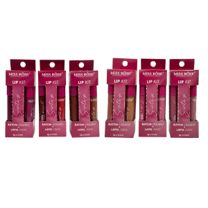 6 UNDS LIP KIT BATOM + LAPIS LABIAL MISS ROSE 