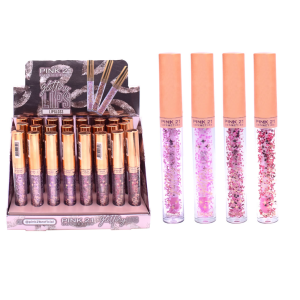 LIP GLOSS GLITTERY LIPS PINK 21 CX 24 PÇS