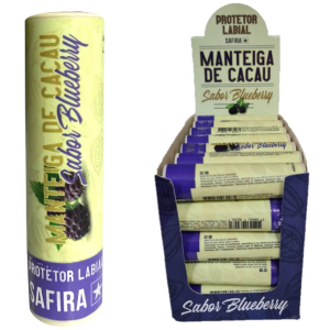 MANTEIGA DE CACAU BLUEBERRY SAFIRA CX 35 PÇS