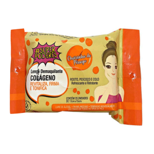 LENÇO DEMAQ COLÁGENO PÊSSEGO SUPER PODERES