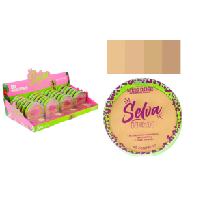 PO COMPACTO SELVA NEON MISS ROSE CX 24 PÇS
