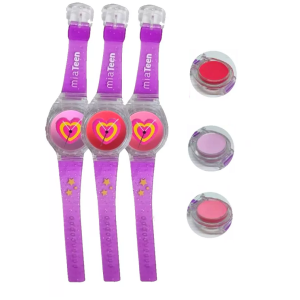 3 UNDS BALM HIDRATANTE RELÓGIO TIC TAC MIA MAKE