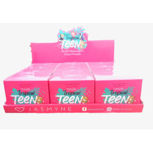 KIT DE MAQ. ONÇA PINTADA TROPICAL TEEN JASMYNE CX 12 PÇS
